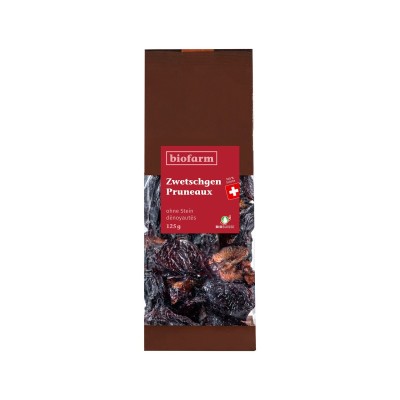 Pruneaux dénoyautés, Biofarm, 125g