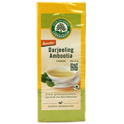 Thé vert Darjeeling Ambootia demeter, Lebensbaum, 20 sachets 