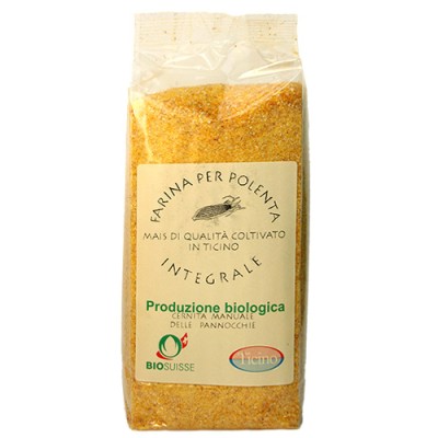 Semoule de maïs complète du Tessin  /  Farina per polenta integrale, Paolo Bassetti, 500g