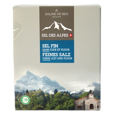 Sel fin, sans iode et fluor, Saline de Bex, 700g