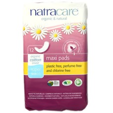 Serviettes super en coton biologique Natracare 12 pcs