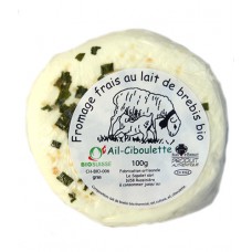Fromage frais au lait de brebis "Ail-Ciboulette", Le Sapalet, 100g