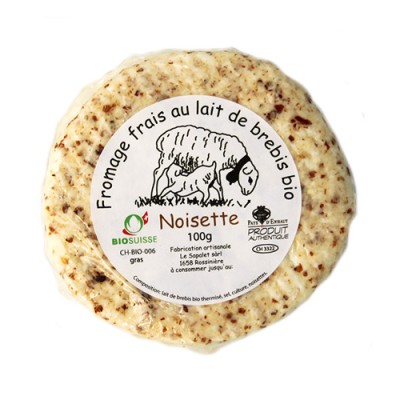 Fromage frais au lait de brebis "Noisette", Le Sapalet, 100g