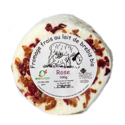 Fromage frais au lait de brebis "Rose", Le Sapalet, 100g