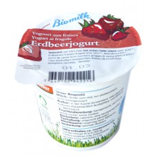 Yogourt aux fraises demeter, Biomilk, 150g