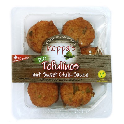 Tofulinos, boules à base de tofu, vegan, avec sauce chili douce, Noppa's, 135g