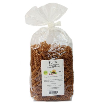 Spirales à l'épeautre avec châtaignes / Fusilli di castagne, La Pinca, 400g