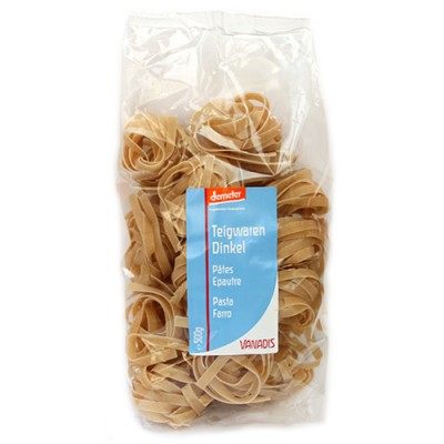 Tagliatelles à l'épeautre Demeter / Teigwaren Dinkel, Vanadis, 500g