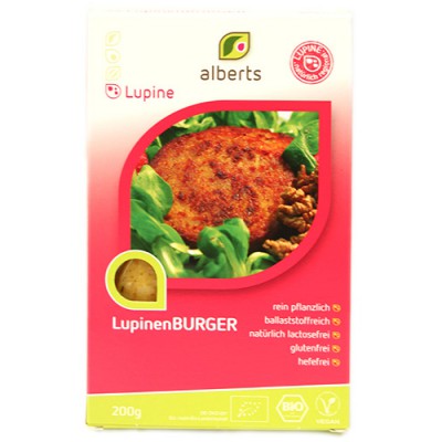 Burgers de lupin vegan / Lupinen burger, Alberts, 200g