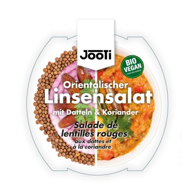 Salade de lentilles rouges / Orientalischer Linsensalat mit Datteln und Koriander, vegan,  Jooti, 275g