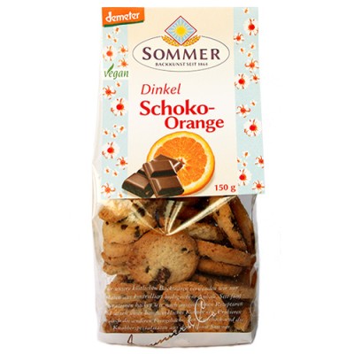 Cookies épeautre chocolat-orange / Dinkel Schoko-Orange, Sommer, 150g