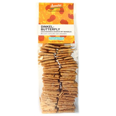 Biscuits extra-fins aux amandes demeter / Dinkel-Butterfly, Ekkharthof, 150g