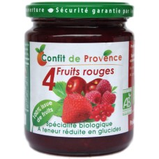 Confiture aux fruits rouges sans sucre ajouté, Confit de Provence, 290g