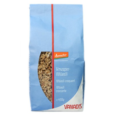 Muesli croquant Demeter / Knusper- Müesli, Vanadis, 450g