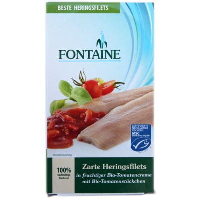 Filets de hareng en sauce tomate / Zarte Heringsfilets, Fontaine, 120g