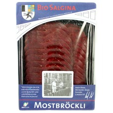 Viande séchée de boeuf  tranchée / Mostbröckli, Bio Salgina, 80g environ