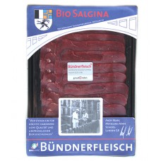 Viande séchée des Grisons tranchée / Bündnerfleisch, Bio Salgina, 90g environ
