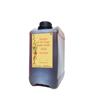 Vinaigre de vin rouge, doux et fruité du Chablais Vaudois 3 L