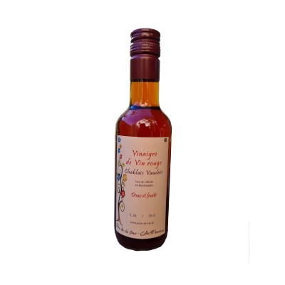 Vinaigre de vin rouge, doux et fruité, du Chablais Vaudois, 25cl